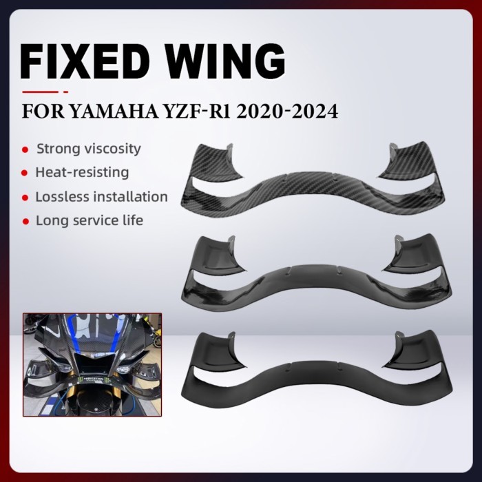 For YAMAHA YZF-R1 YZFR1 YZF R1 2020-2024 Motorcycle Aerodynamic Fixed Wing Spoiler Side Wing Wingle