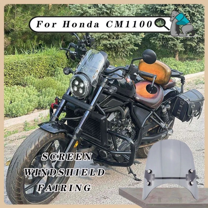 For Honda REBEL 1100 DCT CMX1100 CM1100 REBEL1100 2021-2022 Motorcycle Accessories Screen Windshiel