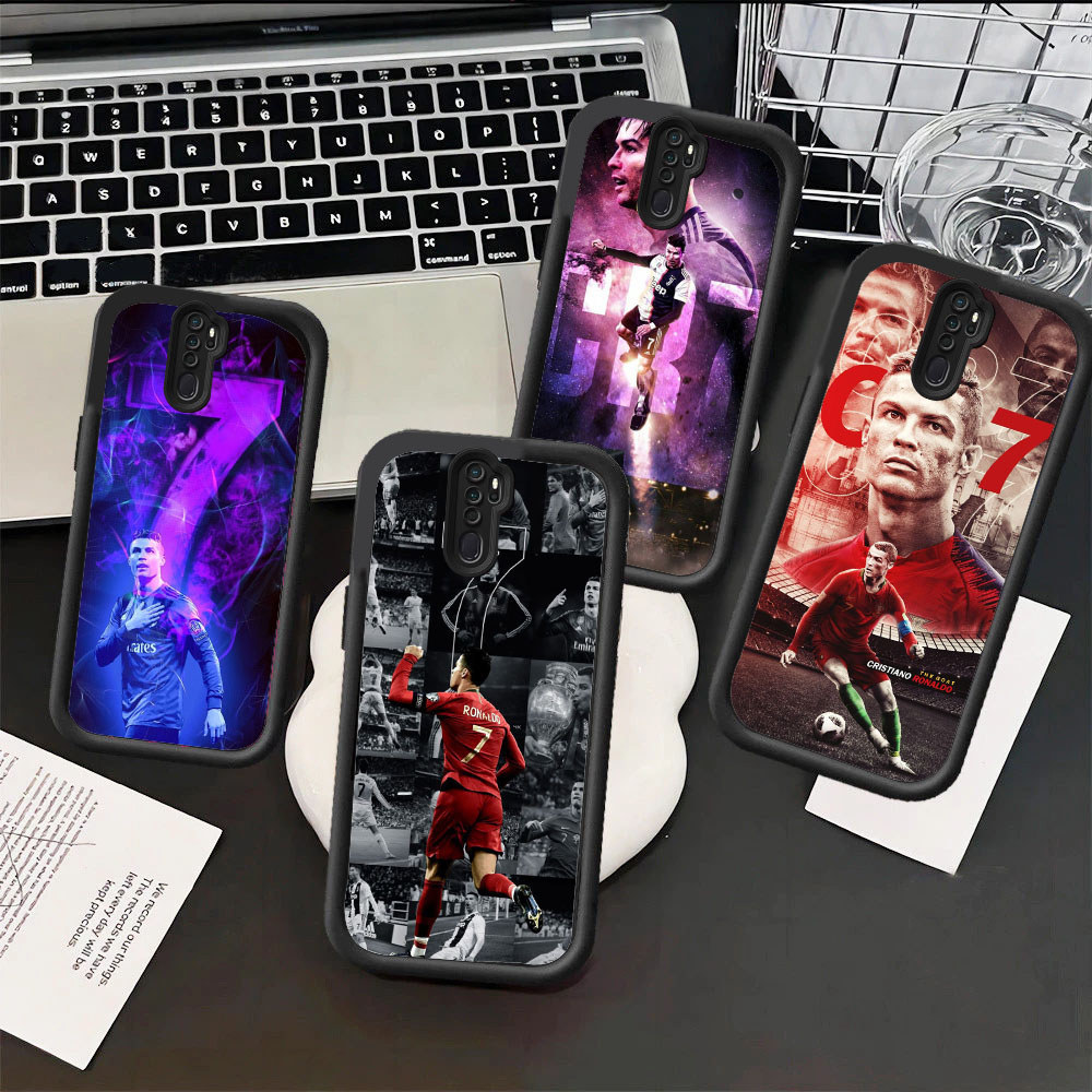 WB31 CR7 Ronaldo สีดําสีขาวซิลิโคนอ่อนนุ่มสําหรับ Hp ชุบ Realme Reno ค้นหา Narzo X3 13 7 F21S N65 12