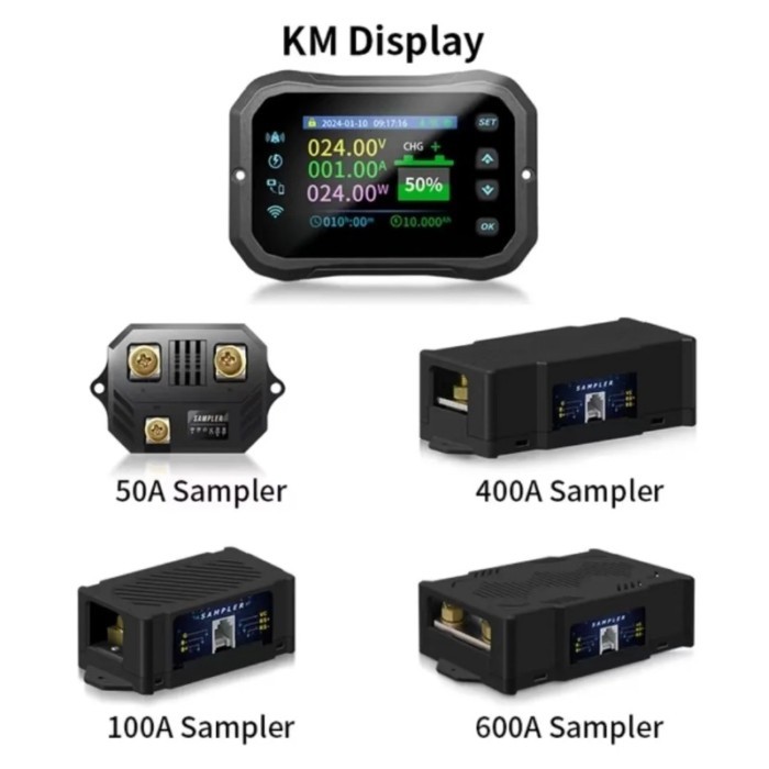 WIFI Version Wireless Remote RV Power Meter, Home Energy Storage Dedicated  Coulomb Meter Bidirecti