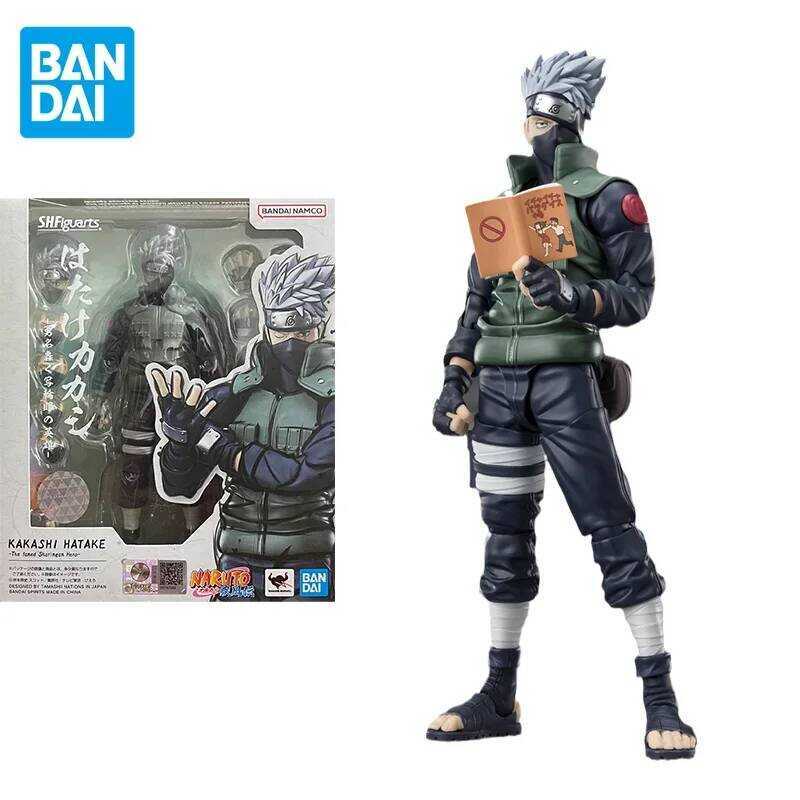 Bandai Naruto：Shippūden Anime Figure SHF Hatake Kakashi 2.0 The Hero of Sharingan Action Figure Toy