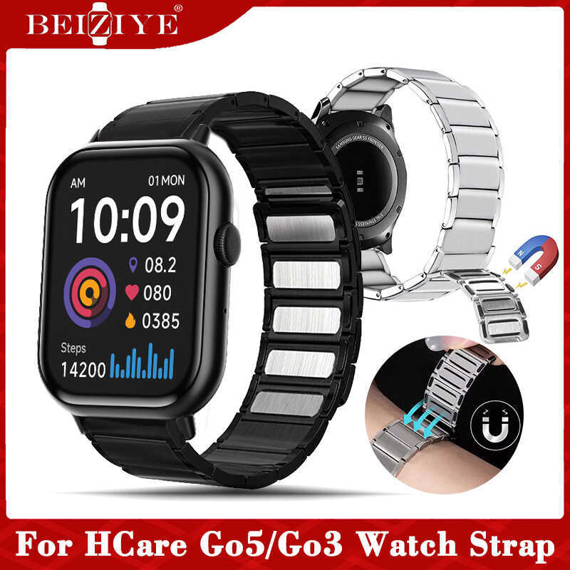 C Hcare Go 5 สายนาฬิกาสำหรับนาฬิกา Hcare Go5 Go 3 สมาร์ทวอทช์ สายนาฬิกา Watchband Magnetic Sports B