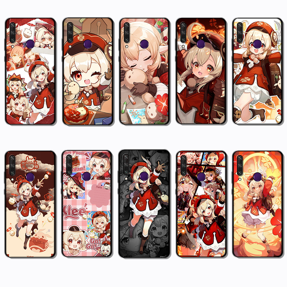 สําหรับ Huawei Y6P Y7A Y8P Y9A Y5 Y6 Prime NF14 Klee ขอบสีดําเคสโทรศัพท์ TPU | ยืดหยุ่น กันกระแทก & 