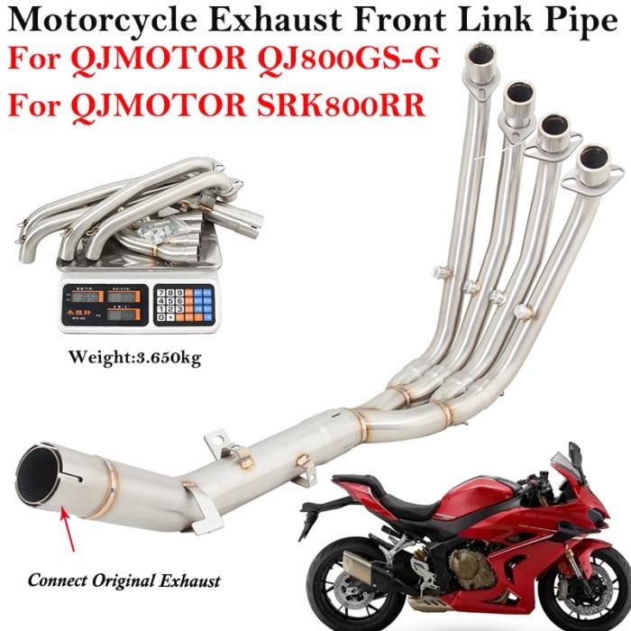 For QJMOTOR QJ800GS-G QJ 800 GS-G SRK800RR 2023 2024 Motorcycle Exhaust Escape Modified Front Link