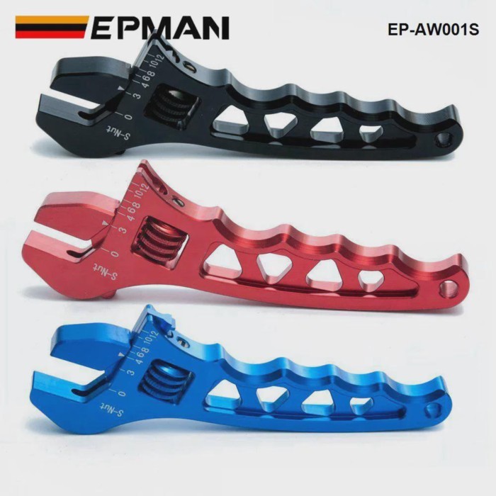 EPMAN 3AN-12AN Adjustable Adjustable AN Wrench Aluminum Wrench Fitting Tools Spanner EP-AW001S