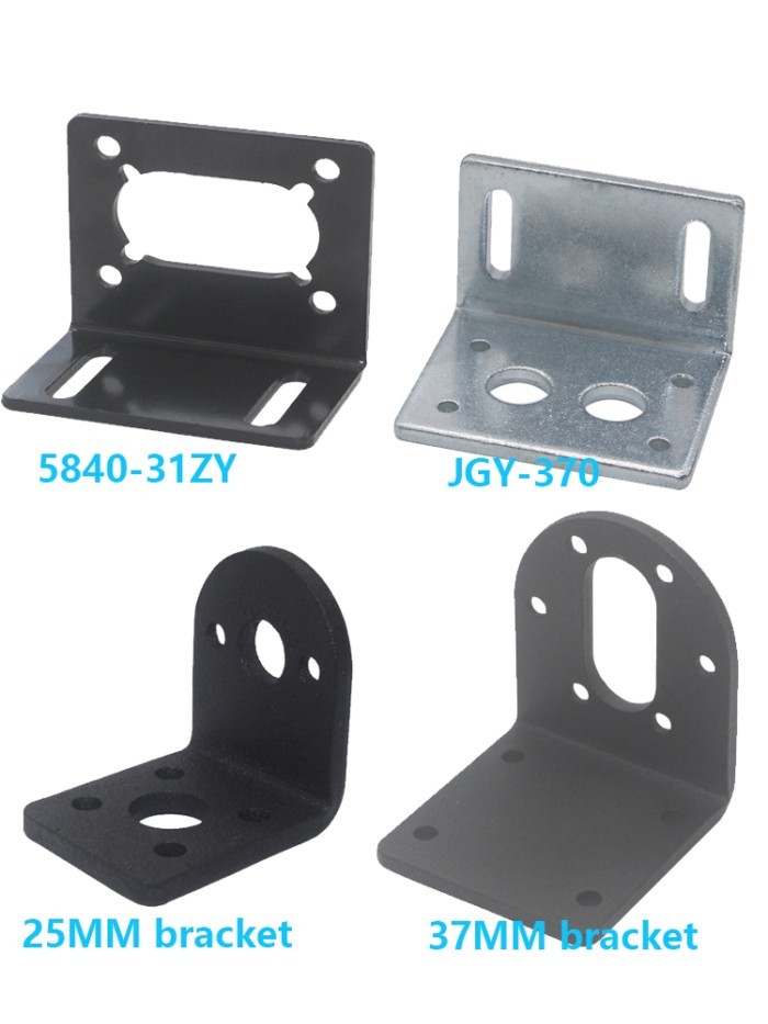 Motor Bracket L Shaped Mounting Metal Base Holder for 5840-31zy JGY-370 37MM Motor 25MM Moto Worm G