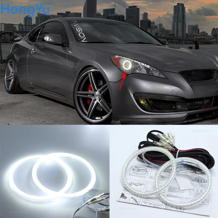 For Hyundai halogenesis Coupe 2010 - 2014 Smd Led Angel Eyes kit Excellent Ultra bright illuminatio
