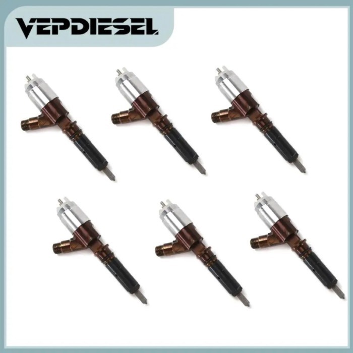 6x Diesel Fuel Injectors For CAT C-6 C6.4 315D 319D 320D Excavator 295-9130 10R-7672 10R-7670 10R-7