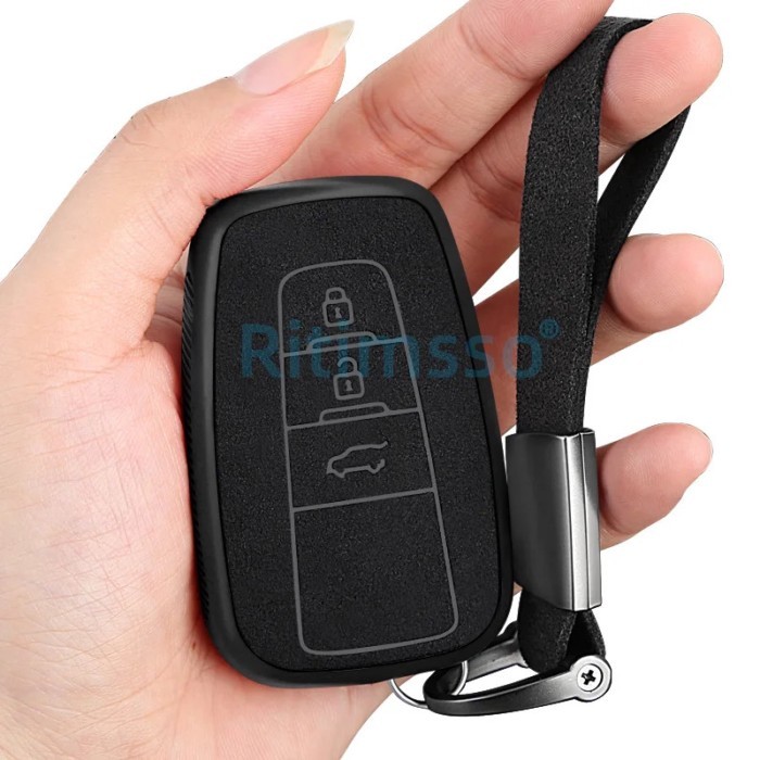 New Plastic+Leather Car Key Case Cover Shell For Toyota CHR C-HR Prado Prius Camry Corolla RAV4 201
