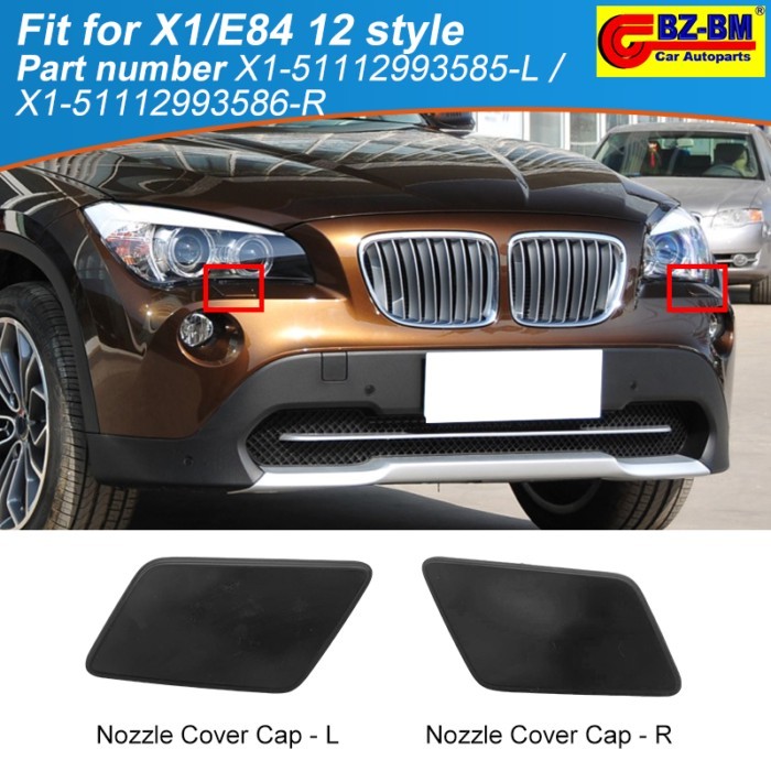 Front Bumper Headlight Headlamp Washer Nozzle Cover Cap For BMW X1 E84 2012 51112993585 51112993586
