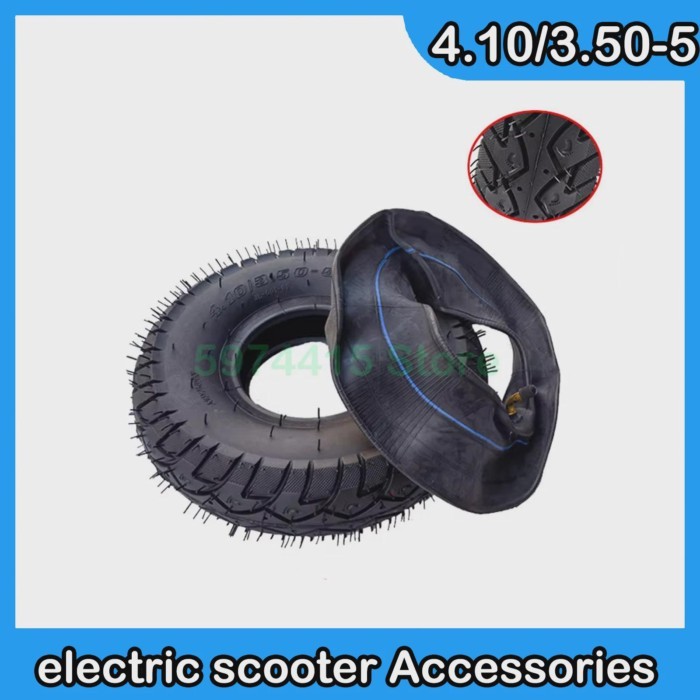 4.10/3.50-5 Outer tire 410/350-5 inflatable wheel tire Thick wear-resistant electric scooter cart c