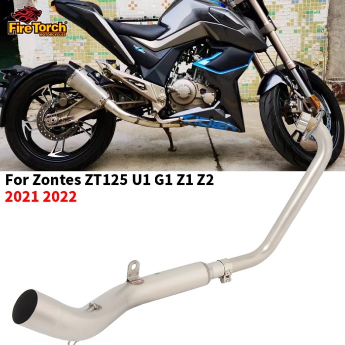 Motorcycle Exhaust Escape Moto Full System For Zontes ZT125 U1 G1 Z1 Z2 2021 2022 Modified Front Li