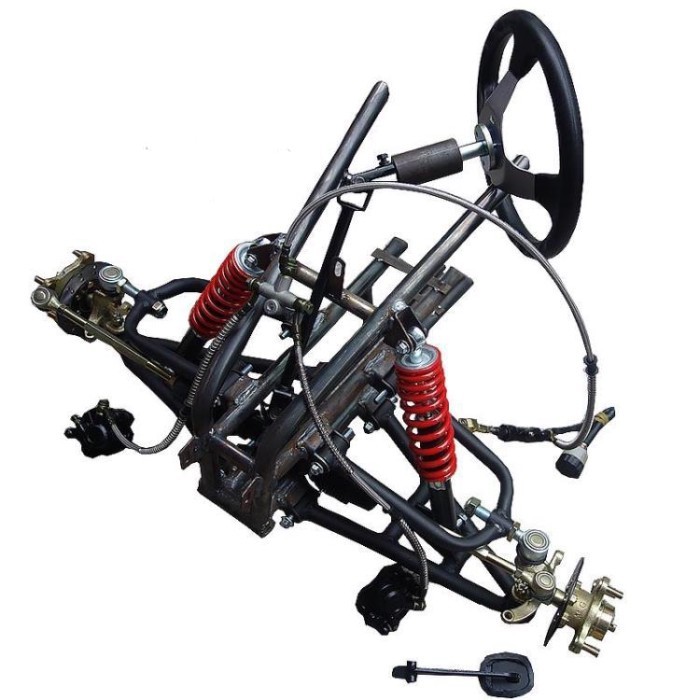 ATV GO KART KARTING DIY Motorcycle Front Axle Steering Suspension Structure Support Swingarms With