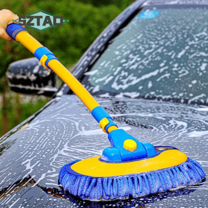 Car Cleaning Tools Car Detailing Cleaning Brush Adjustable Super Absorbent Telescoping Long Handle