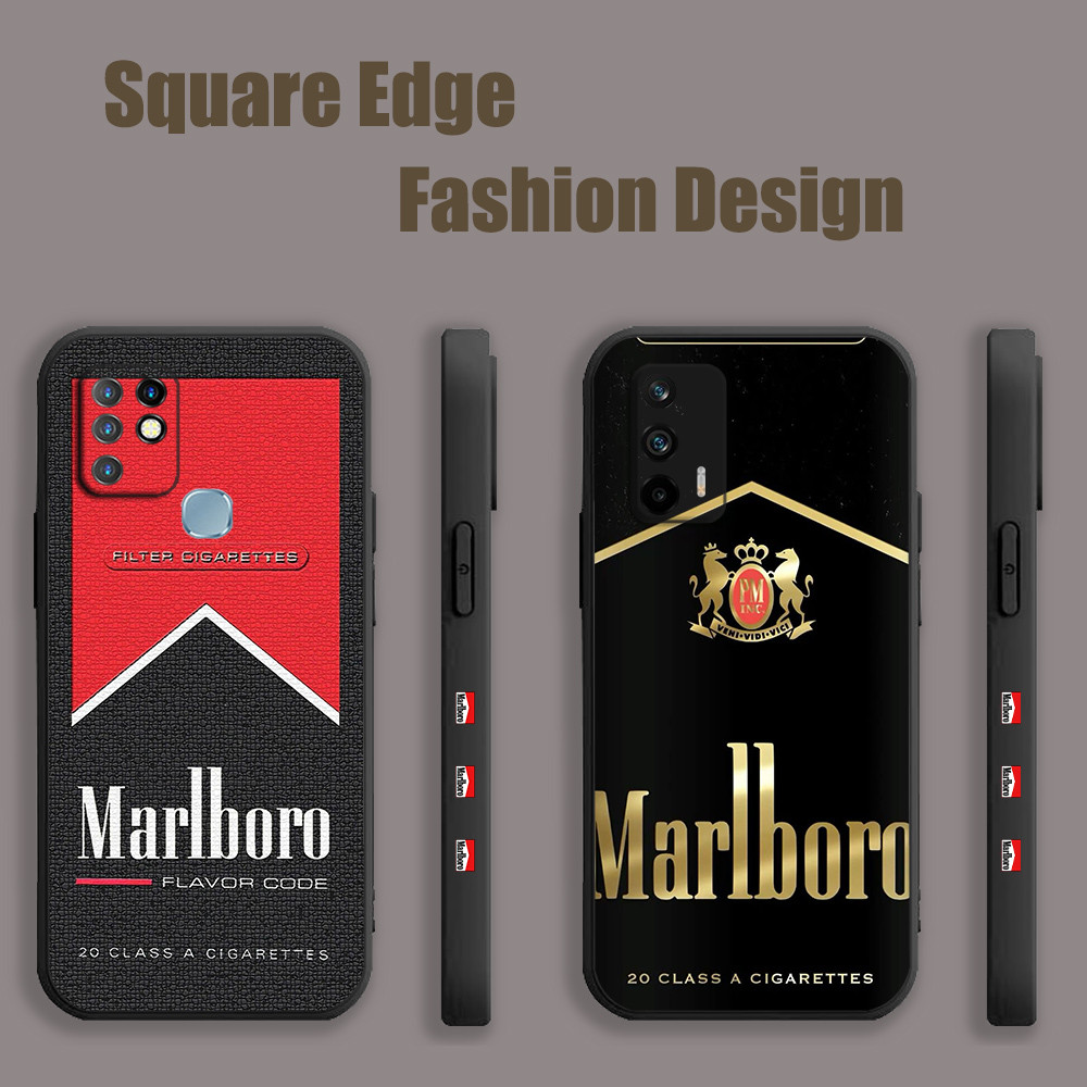 เคสสําหรับ iPhone 17 PRO MAX 17 AIR Malboro รูปแบบโลโก้ HBX05 เคสโทรศัพท์ขอบสี่เหลี่ยม