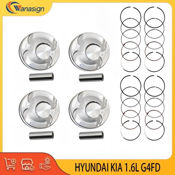 STD Piston Kit For Hyundai KIA i30 i40 ix35 TUCSON VELOSTER CARENS PRO CEED SOUL SPORTAGE 1.6L L4 1