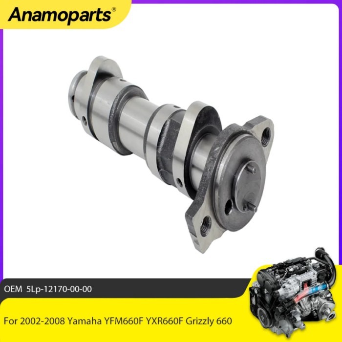 Motor Parts Camshaft For 2002-2008 Yamaha YFM660F YXR660F Grizzly 660 Raptor 660R Rhino 660  5Lp-12