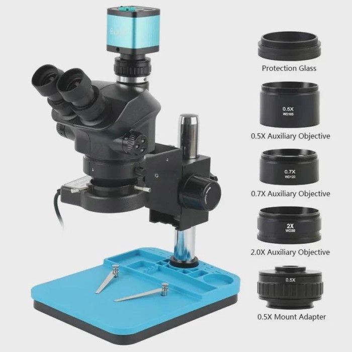 55MP 48MP 2K 4K USB Typc-C PC Digital Camera 7X-50X 100X Zoom Trinocular Stereo Microscope For Phon