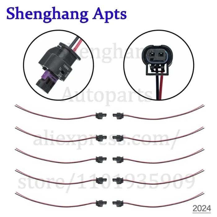 2 Pin Flat Connector Pigtail Plug 4F0973702,4F0973702A,07P973702 For Temperature Sensor Astern Rada