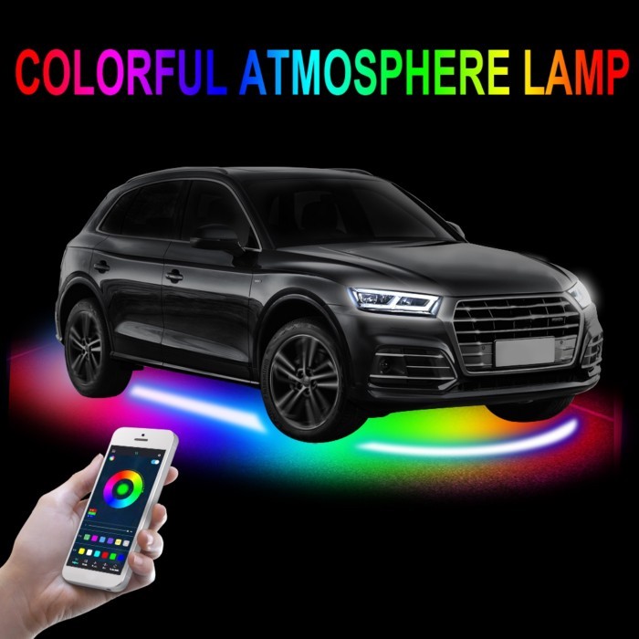 Car UnderglowLED Light Car Chassis Neon Atmosphere Light APP Control RGB Multicolor LED Strip Flexi
