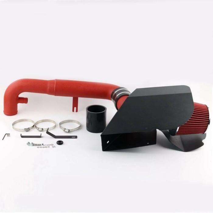Red Auto Car Cold Air Intake Kit Heat Shield Filter for VW Golf MK5 MK6 GTI Engine EA888 Gen2 DR330
