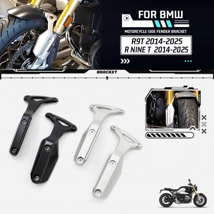 For BMW R NineT R9T R Nine T 2014-2025 Motorcycle Accessories Aluminum Side Fender Mud Guard Hugger