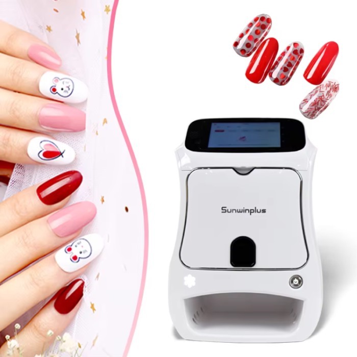 New AI 3D SW-NA03 Nail Art Printer Automatic Manicure Tools Drying Fan UV Lights WiFi Connection Lo