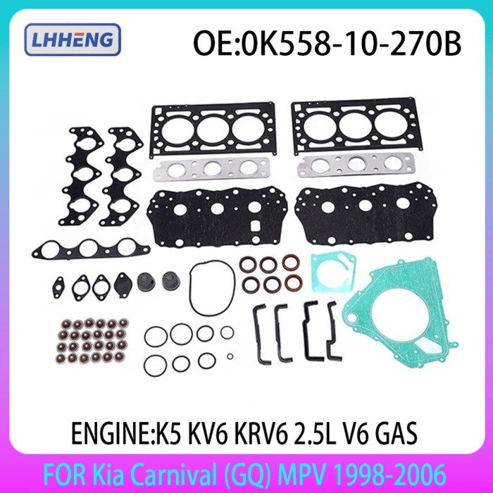 Engine Full Gasket Set Kit for K5 KV6 KRV6 Kia Carnival V6 GAS 2.5L 2497CC 2.5 L T MPV 0K558-10-270