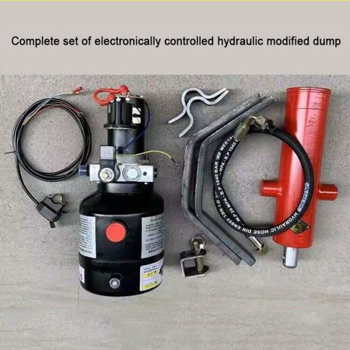 Dump Hydraulic Modification Parts Hydraulic Self Unloading Kit Electric Control Lift Electric Tricy