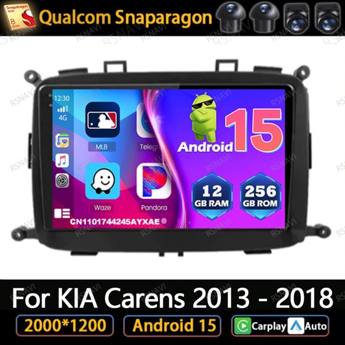Android 15 Car Radio For KIA Carens 2013 - 2017 2018 5G WIFI QLED NO 2DIN 360 Camera WIFI+4G Head U
