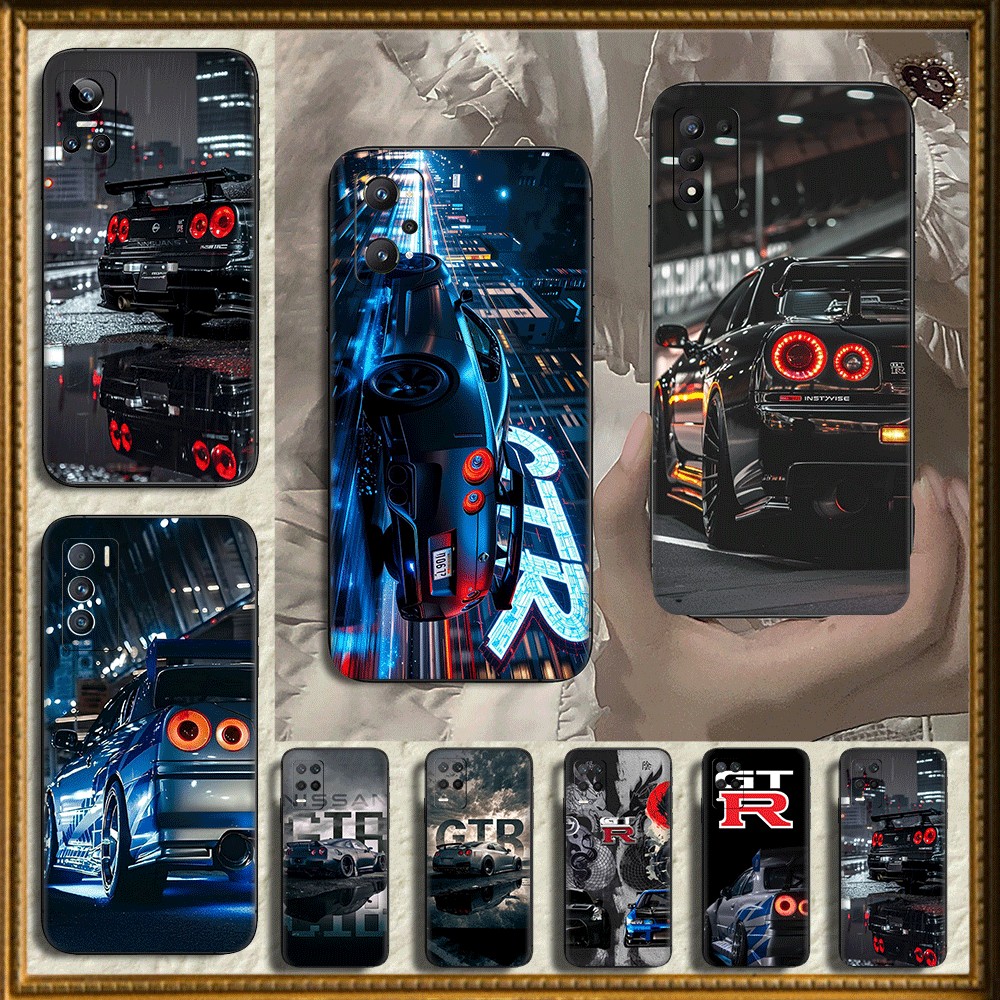 Realme C25Y C31 C30 C30S C33 C55 C53 C51 C67 C65 C51S TPU เคสโทรศัพท์นุ่มฝาครอบป้องกัน GTR Nissan R3