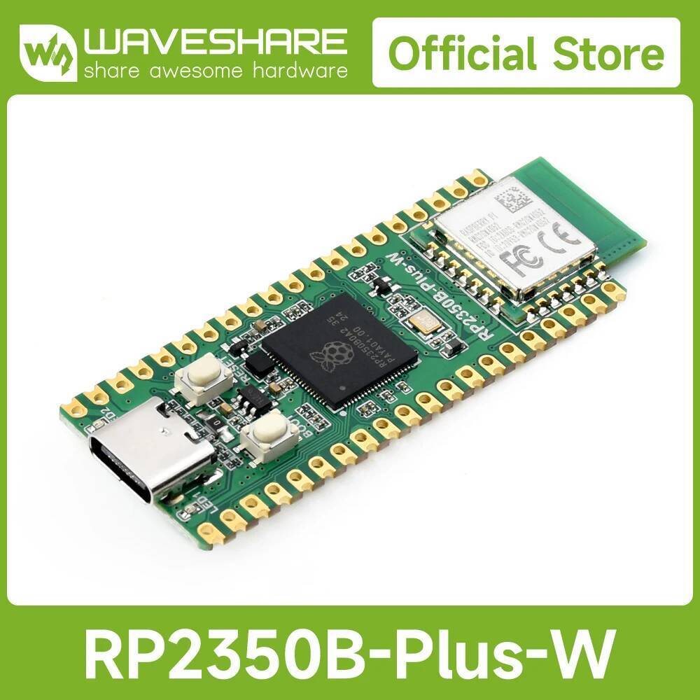 Waveshare RP2350B-Plus-W บอร์ดพัฒนา, Raspberry Pi RP2350B Dual-core & Dual-architecture Microcontrol