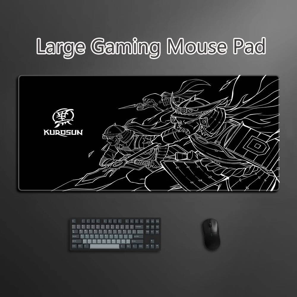 Kurosun Samurai แผ่นรองเมาส์สําหรับเล่นเกมขนาดใหญ่ Ninja Mousepad Gamer Professional Shogun เกมแผ่นร