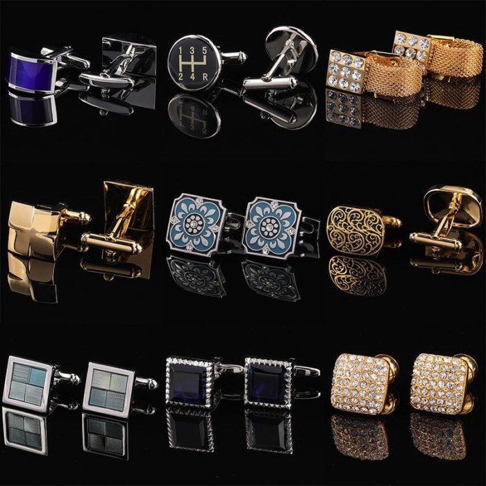 [กล่องของขวัญ] ชุดสูทผู้ชาย French CUFFLINKS Cuff Studs CUFFLINKS Cuff Studs Shirt Buttons Womens Cu