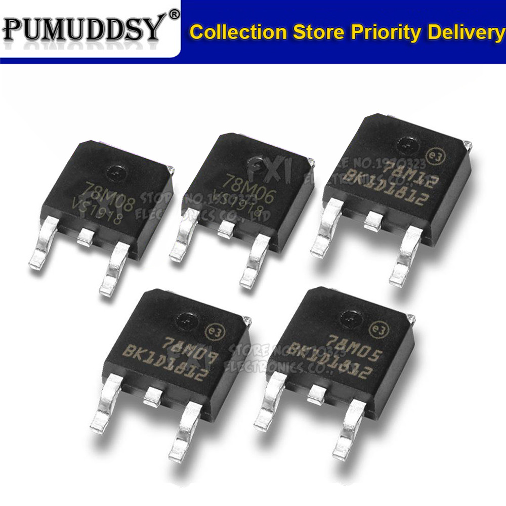 10PCS 78M05 7805 TO-252 78M06 78M08 78M09 78M12 78M15 79M05 TO252 ทรานซิสเตอร์