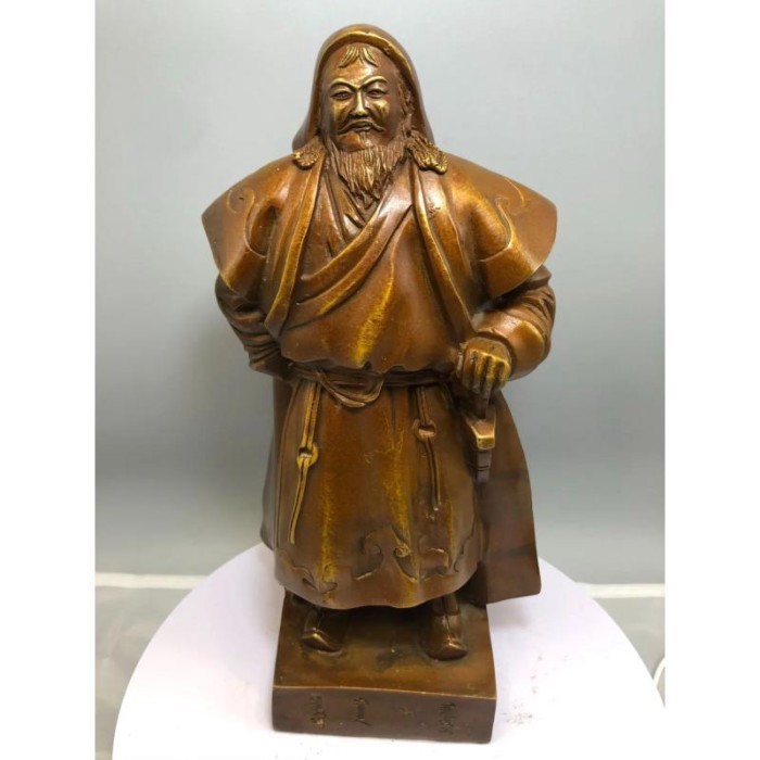 Collection Ulaanbaatar Mongolia nomadic people Khan leader national hero Genghis Khan Bronze copper