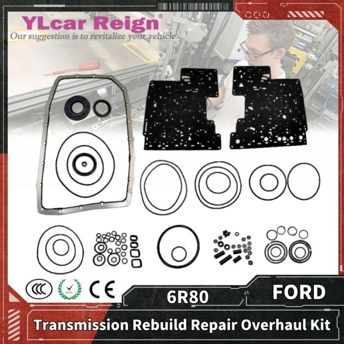 6R80 Automatic Transmission Gearbox Overhaul Rebuild Repair Kit Seals Gasket Fit O-rings for  FORD
