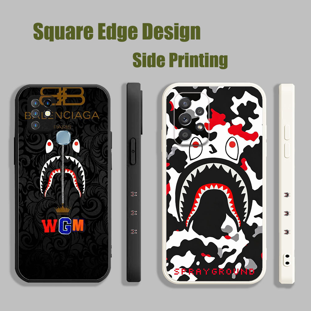 สําหรับ Vivo Y91/Y93/Y91i/Y95 Y91C Y15A Y15S Y53 V11i Z3i S1 V21e Y76 Bape Shark โลโก้ออกแบบ YDB01 เ