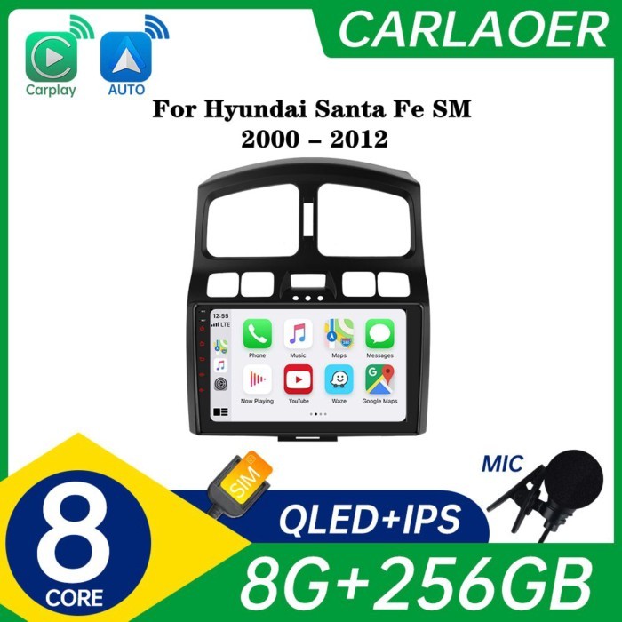 2 din Android Auto Carplay Car Radio Multimedia For Hyundai Santa Fe SM 2000 - 2012 Car Android Vid
