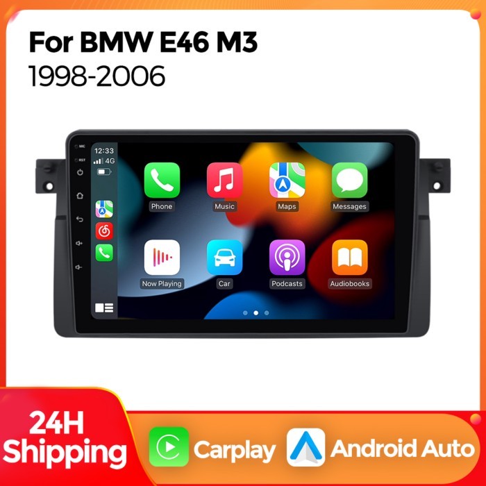 MEKEDE 9'' Android Auto Wireless Carplay Car Intelligent System For BMW E46 Coupe M3 Rover 316i 318