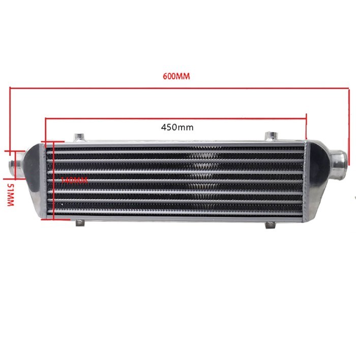 450*140*65mm Universal Turbo Intercooler bar&plate OD=51mm Front Mount intercooler