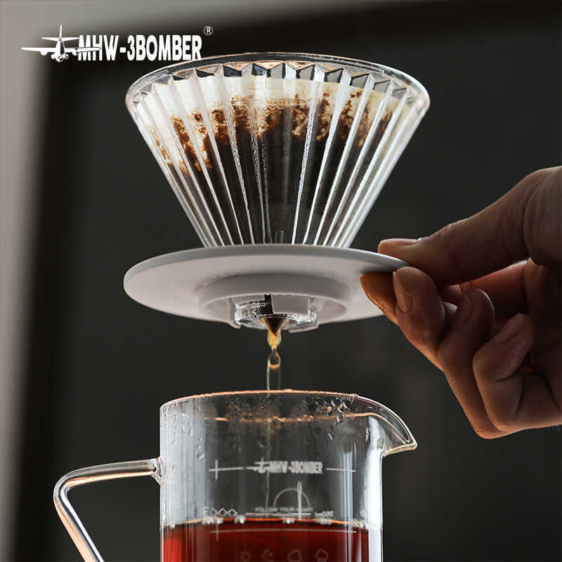 MHW-3BOMBER Bomber Fairy Glass Hand Brew กาแฟกรองถ้วยแก้วทนความร้อน V60 กรวยกรอง