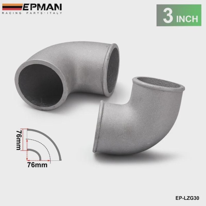 3" Cast Aluminium Elbow Pipe 90 Degree Intercooler Turbo Tight Bend For BMW E36 325 328 M3 HFM S52