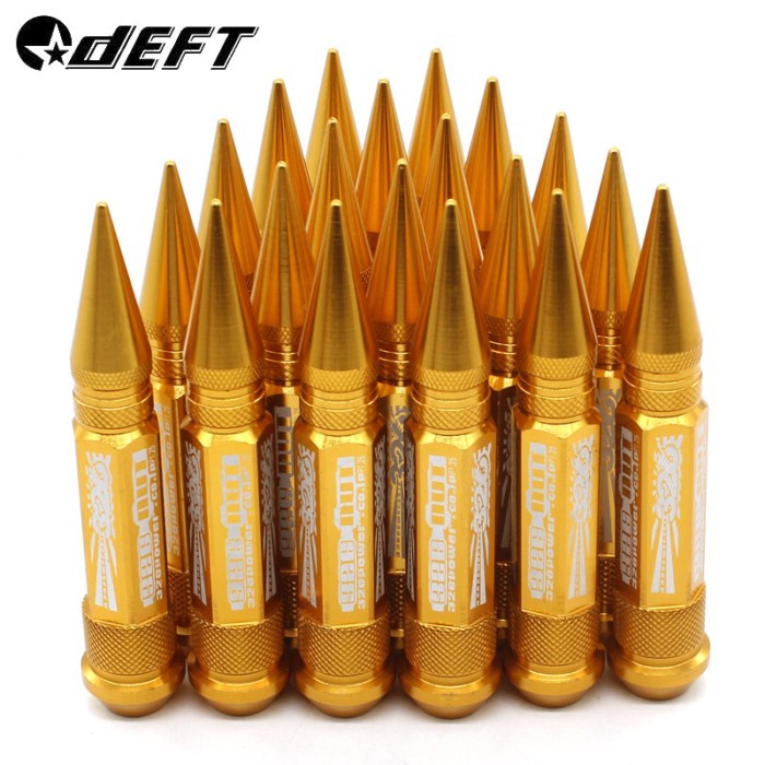 DEFT  326 Power Car Accessories Racing Wheel Lug Nuts Screw M12x1.5 / 1.25 Universal Spiked Lock Nu