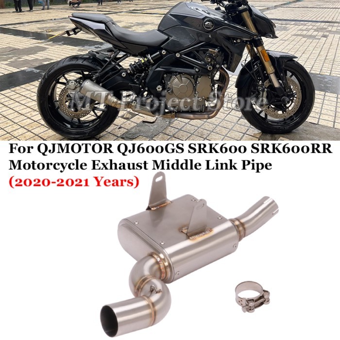 Slip On For QJMOTOR QJ600GS SRK600 SRK600RR 2020 2021 Motorcycle Exhaust Escape System Middle Link