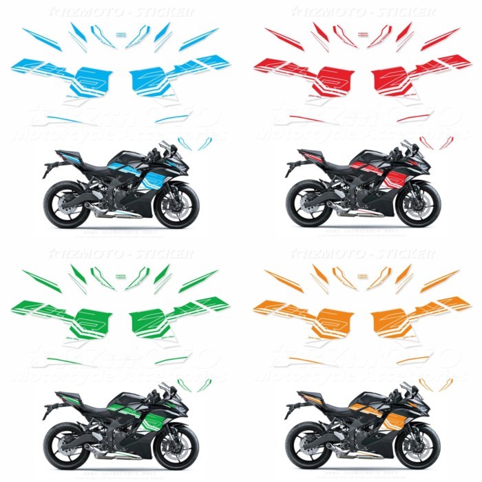 For Kawasaki ZX-4R ZX4R ZX-4RR 2023 Motorcycle Accessories Fairing Sticker Full Vehicle Sticker Wat