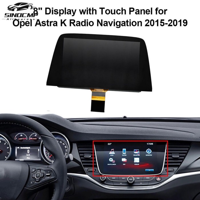 8" LCD Radio Touch Screen Display Assembly LQ080Y5DZ06 LQ080Y5DZ09 For Opel Astra K 900 2015-2019 L