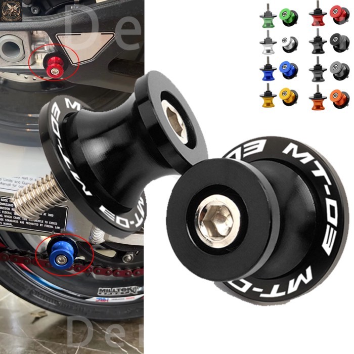 For YAMAHA MT-03 MT 03 CNC Motorcycle Swingarm Spools Sliders Stand Screws M6 1 Pair Accessories Ho