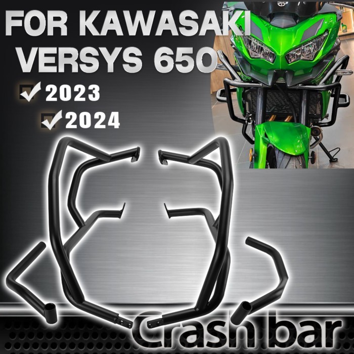 Motorcycle Engine Guard Crash Bar Bumper Falling Protector For Kawasaki Versys 650 Versys650 2023 2