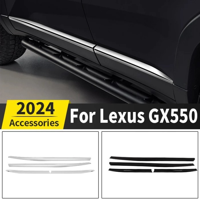 For 2024 Lexus GX550 GX550h Car Door Waist Line Chrome Decoration Strip GX 550 Exterior Upgraded Ac